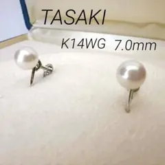 テリ良 TASAKI タサキ イヤリング K14 あこや 真珠 パール 7.0