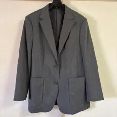 UNIQLO Ｃ　グレー ストライプ テーラードジャケットＭ