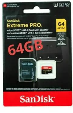 SanDisk Extreme PRO 64GB microSDカード