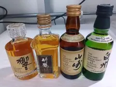 サントリー 白州 12年旧ラベル 山崎12年響17年竹鶴12年ミニチュアボトル瓶のサムネイル