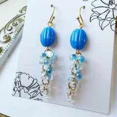 大人のチェコビーズ・ビビットなクラゲピアス4