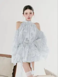 Darich トワルドジュイシフォンフリルミニワンピース FL