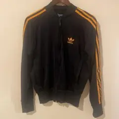 adidas ジップアップジャケット 濃紺　オレンジ
