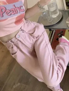 SHEIN ハイウエスト デニムパンツ