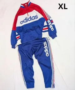 90s デサント 日本製 adidas ハーフジップジャージ 上下セットアップ