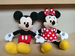 ミッキー ミニー ぬいぐるみ 2体セット レトロ