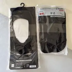 UNIQLO ベリーショートソックス　GU カバーソックス 黒 23-25cm