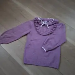 axes femme kids フリル付きニット