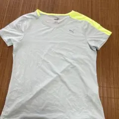 PUMA ライトブルー/イエロー Tシャツ　レディース