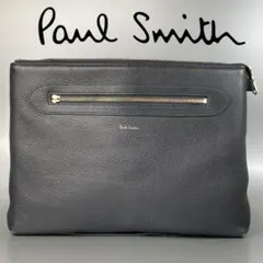 【美品】ポールスミス PaulSmith レザークラッチバッグ PC収納