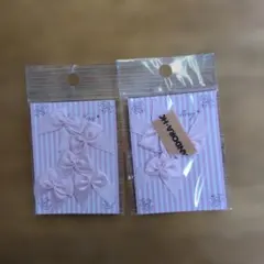 サテンピンクリボン 8個 ポリエステル製