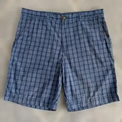 Tommy hilfiger ブルー　チェック柄ハーフパンツ　ショートパンツ36