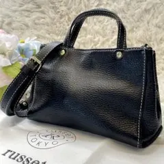 極美品 russet SHOPPER マイクロ 2WAYバッグ 黒 - メルカリ