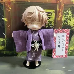 3151 ねんどろいどどーる用　和装三点セット　トンボ柄　薄紫