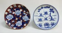 有田焼　大皿2枚　幅約46cm丸　厚み約6.5cm ①牡丹大皿 ②肥前、鍋島焼