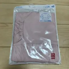 【新品】ユニクロ エアリズムコットンクルーネックT（長袖） 90cm ピンク