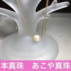 本真珠　あこや真珠とゴールドネックレス