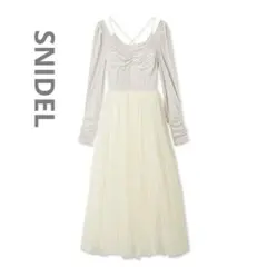 SNIDEL×Chacott ベロア×チュールワンピース