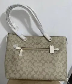 COACH SIG GALLERY TOTE/LIGHT KHAKI