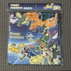 新品未開封★ポケットモンスター　フラット巾着　S 　コップ袋　ギャザー　ブルー