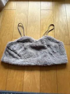 GU グレー ファー ビスチェ 150am