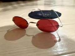 白山眼鏡 ブルーレンズ クリアフレーム サングラス オーバル - メルカリ