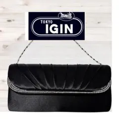 新品未使用　東京イギン フォーマルバッグ ハンドバッグ ブラック ビーズ