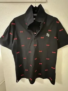 PEARLY GATES ゴルフポロシャツ5 黒 赤ボウタイ柄