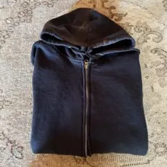 無地ジップパーカー