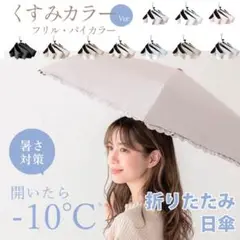 フリル　アイボリーホワイト新品 CICIBELLA 遮光100％ フリル　日傘