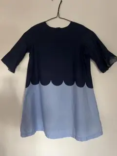 marimekko スカラップデザイン ワンピース