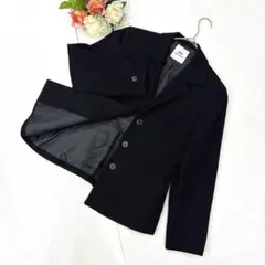 美品✨オンワード樫山（9号） ウールコート テーラード 黒 冠婚葬祭 卒業入学