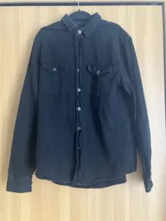 Forever21 ブラックデニム長袖シャツ　メンズ　レディース