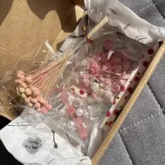 プリザーブドフラワー　アクセサリーセット ピンク系