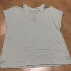 FEELCYCLE 半袖Tシャツ ライトブルー　ネック