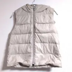 MICHEL KLEIN ミッシェルクラン ダウンベスト 36 ベージュ フード