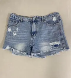 SHEIN ダメージデニムショートパンツ