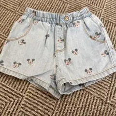 ZARA babyディズニー　ミッキー　デニムショートパンツ