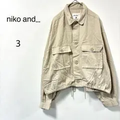 ニコアンド ミリタリージャケット ベージュ コットン M