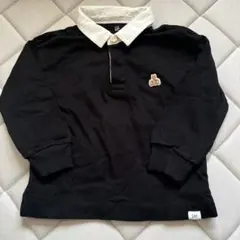 babyGAP 95㎝　黒ポロシャツ風長袖 白い襟