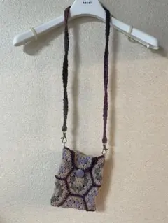 かぎ針編み スマホショルダーバッグ