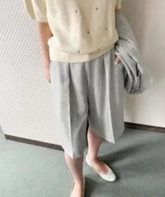2025年URBAN RESEARCH DOORSワンタックハーフパンツグレー