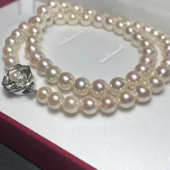 美品✨ テリ極上 あこや真珠 8-8.5mm ネックレス ピンクパール 本真珠 