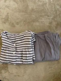 マタニティパジャマ 上下セット M〜Lサイズ グレー