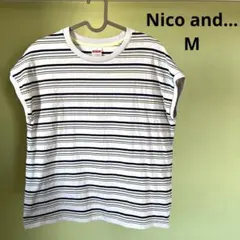 ニコアンド　ボーダー半袖トップス
