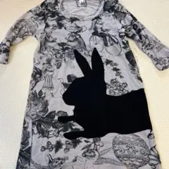 あちゃちゅむ　ムチャチャ　ワンピース　総柄 うさぎ