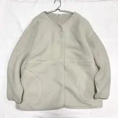 【シネマクラブ】ボアジャケット フルボタン スナップボタン ポケット有 長袖LL