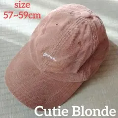 ワールド Cutie Blonde コーデュロイ キャップ キャメル
