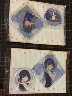 学マス あみあみくじ C賞手毬美鈴 缶バッジ＋アクリルキーホルダーセット