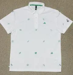 アディダスゴルフ　プレイグリーン 半袖ボタンダウンシャツ